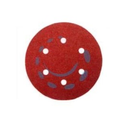 DISCHI CARTA ABRASIVA FORATA CON VELCRO PER ROTORBITALI Ø MM.150 - grana 80 blister da pz.6