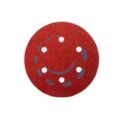 DISCHI CARTA ABRASIVA FORATA CON VELCRO PER ROTORBITALI Ø MM.150 - grana 120 blister da pz.6