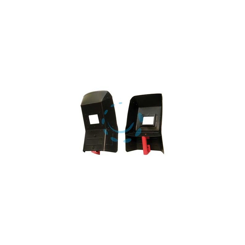 MASCHERE DI PROTEZIONE CURVE PER SALDATRICI - mm.260x390x81, peso gr.290
