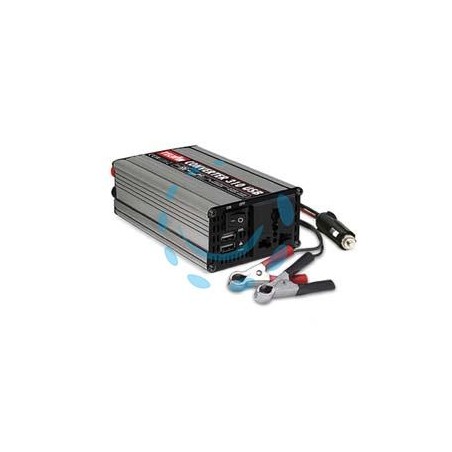 CONVERTITORE INVERTER 12V-230V 310W CON 2 USB - cm.17x9,5x5,4 - 0,8 Kg.