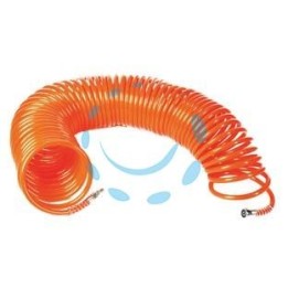 TUBO A SPIRALE PER COMPRESSORI ATTACCO RAP. MASCHIO + BAIONETTA - ø mm.6X8 mt.15 