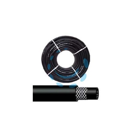 TUBO PER COMPRESSORI IN PVC NERO RINFORZATO - ø mm.6X14 - pressione esercizio 20 atm