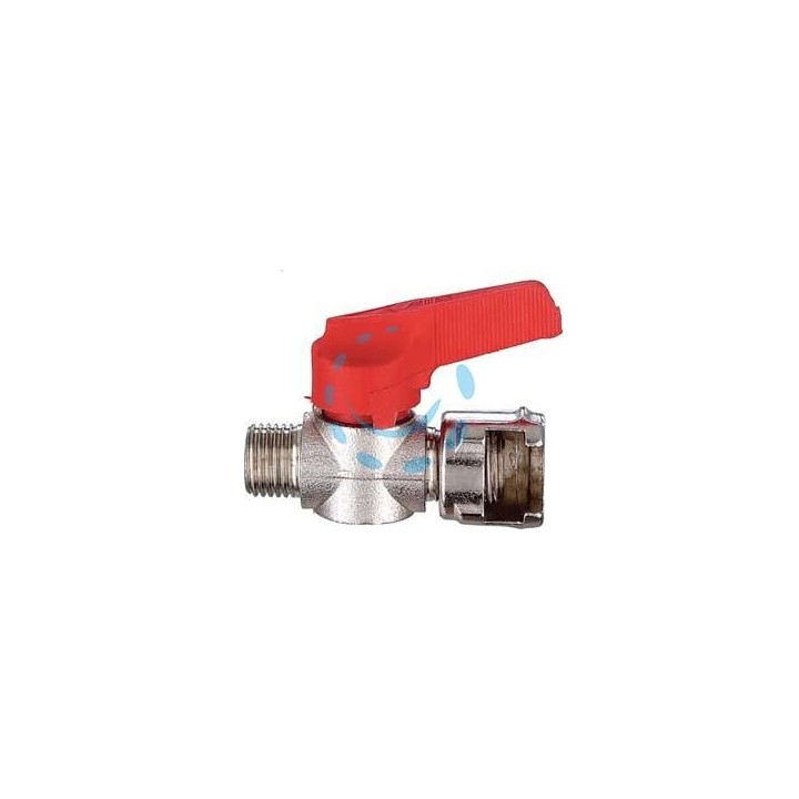 RUBINETTO IN LINEA FILETTATO MASCHIO CON DADO FRESATO - attacco 3/8"M art.AIR 12