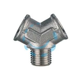 DEVIAZIONE FEMMINA "Y" CON CENTRALE MASCHIO - attacco inferiore 1/4"M art.32/A