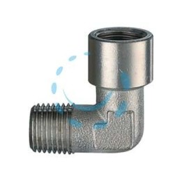 RACCORDO "L" FILETTATO MASCHIO FEMMINA - attacco maschio conico 3/8"F art.34/C