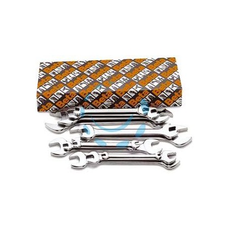 CHIAVI A FORCHETTA CROMATE ART.55/S - ART.55/S8 in serie pz.8 da 6x7 a 20x22 in scat.