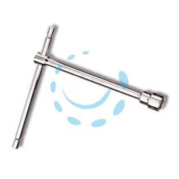 CHIAVE "T" SEMPLICI ESAGONALI CROMATE ART.950 - mm.12