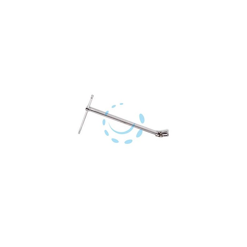 CHIAVE "T" CON BUSSOLA ESAGONALE SNODATA CROMATE ART.952 - mm.11