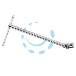 CHIAVE "T" CON BUSSOLA ESAGONALE SNODATA CROMATE ART.952 - mm.13