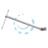 CHIAVE "T" CON BUSSOLA ESAGONALE SNODATA CROMATE ART.952 - mm.14