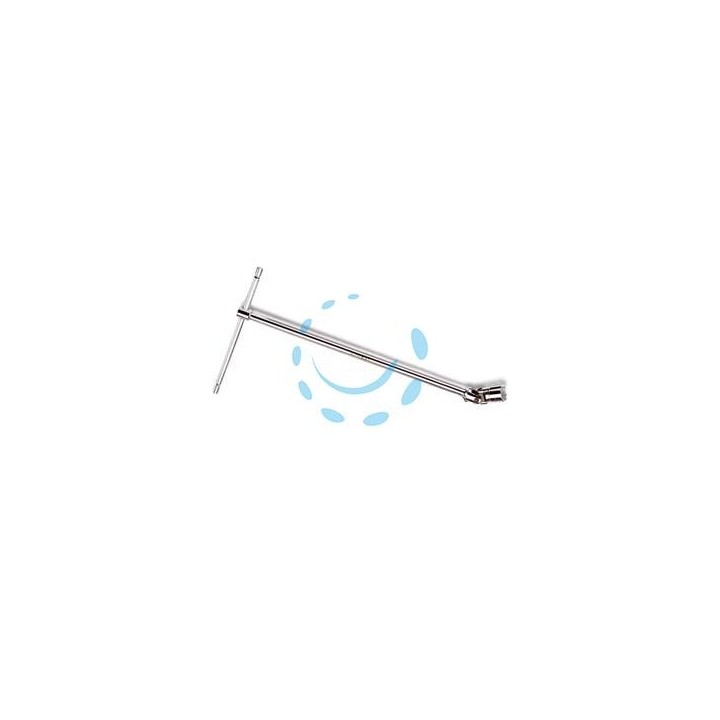 CHIAVE "T" CON BUSSOLA ESAGONALE SNODATA CROMATE ART.952 - mm.15