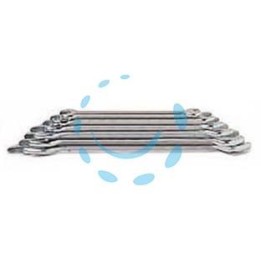 CHIAVE A FORCHETTA DOPPIA FISSA IN SERIE PROFESSIONALE in serie pz.8 da 6x7 a mm.20x22
