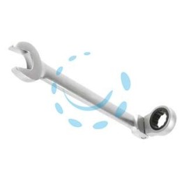 CHIAVE COMBINATA A CRICCHETTO A SNODO SERIE PZ.6 CR-V - in serie da pz.6 da 8x8 a 19x19