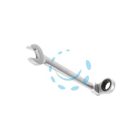 CHIAVE COMBINATA A CRICCHETTO A SNODO SERIE PZ.6 CR-V - in serie da pz.6 da 8x8 a 19x19
