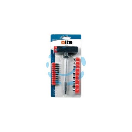 INSERTI E BUSSOLE MANICO "T" IN SET 22 PEZZI 