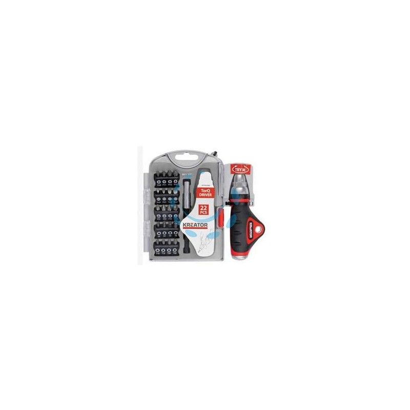 GIRAVITE PORTAINSERTI E BUSSOLE DA 1/4" IN SERIE 22 PEZZI 