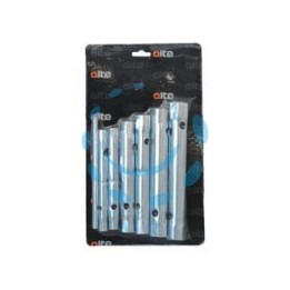 CHIAVI A TUBO DOPPIE IN SERIE 6 PEZZI - mm.6/7-8/9-10/11-12/13-14/15-16/17 
