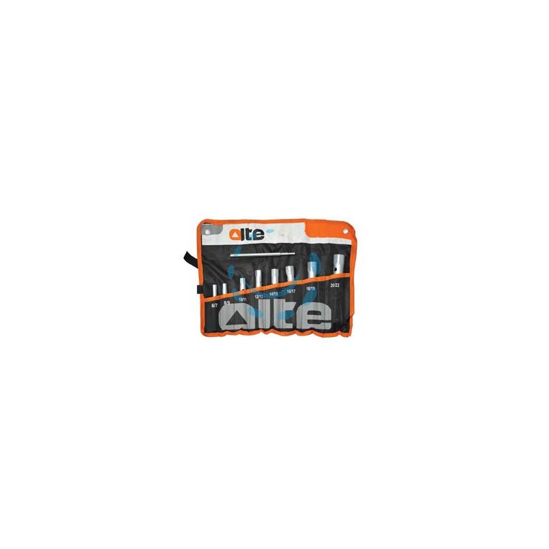 CHIAVI A TUBO DOPPIE IN SERIE 8 PEZZI - mm.6/7-8/9-10/11-12/13-14/15-16/17-18/19-20/22