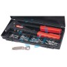 RIVETTATRICE CON 4 TESTE INTERCAMBIABILI - kit in blister con rivetti assortiti