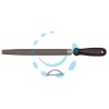 LIME MEZZE TONDE CON MANICO PLASTICA -10" mm.250 taglio bastardo