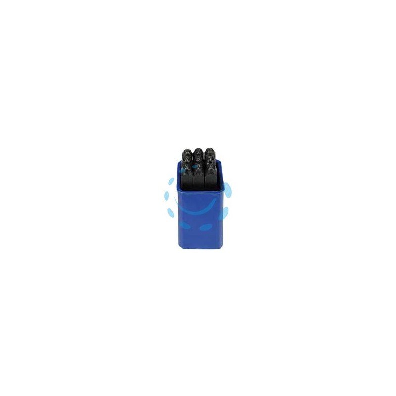 PUNZONI IN ACCIAIO SERIE DA 9 NUMERI - mm.2