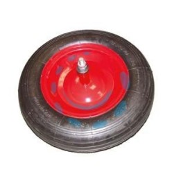 RUOTA PER CARRIOLA PNEUMATICA PERNO MM.12X210 - perno mm.12x210, interasse mm.150