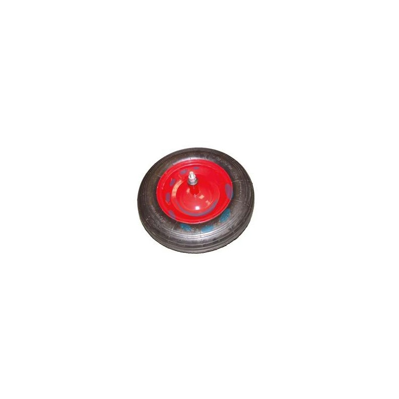RUOTA PER CARRIOLA PNEUMATICA PERNO MM.12X210 - perno mm.12x210, interasse mm.150