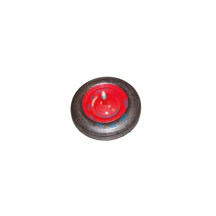 RUOTA PER CARRIOLA PNEUMATICA PERNO MM.12X210 - perno mm.12x210, interasse mm.150