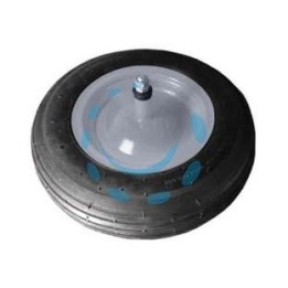 RUOTA PER CARRIOLA GOMMA PIENA PERNO MM.12X210 - perno mm.12x210, interasse mm.150