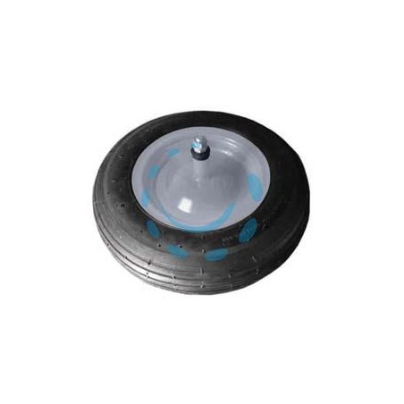 RUOTA PER CARRIOLA GOMMA PIENA PERNO MM.12X210 - perno mm.12x210, interasse mm.150