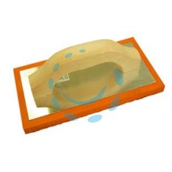 FRATTONE IN SPUGNA ARANCIO MANICO LEGNO - cm.21,5x13,5