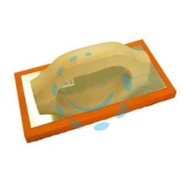 FRATTONE IN SPUGNA ARANCIO MANICO LEGNO - cm.23,5x10,5