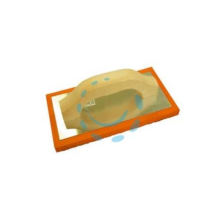 FRATTONE IN SPUGNA ARANCIO MANICO LEGNO - cm.23,5x10,5