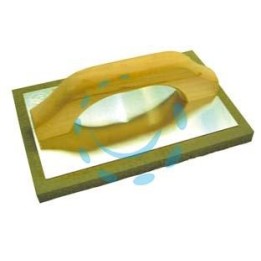 FRATTONE IN SPUGNA GRIGIA MANICO LEGNO - cm.23,5x10,5