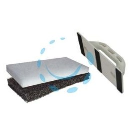 FRATTONE CON FELTRI PER PULITURA PIASTRELLE - cm.12x25