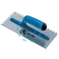 FRATTONE DENTATO PER COLLA IN ACCIAIO CON MANICO IN ABS - cm.28x12 - 42088