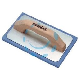 FRATTONE GOMMASPUGNA PER INTONACO BASE ALLUMINIO E MANICO IN LEGNO - cm.21x14 - 42059