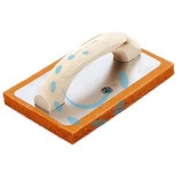 FRATTONE IN SPUGNA ARANCIO MANICO LEGNO ART.820 - cm.21,5x13,5 art.820/1