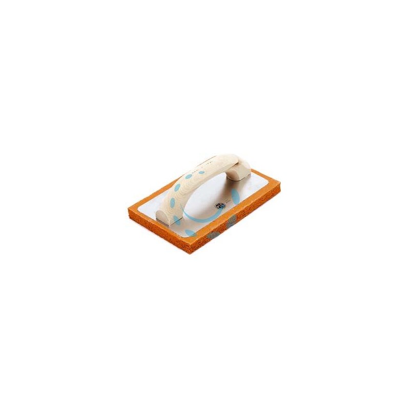 FRATTONE IN SPUGNA ARANCIO MANICO LEGNO ART.820 - cm.21,5x13,5 art.820/1
