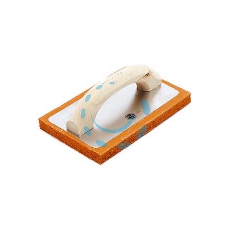 FRATTONE IN SPUGNA ARANCIO MANICO LEGNO ART.820 - cm.21,5x13,5 art.820/1