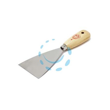 SPATOLA CON MANICO IN LEGNO ART.501/I INOX - mm.100