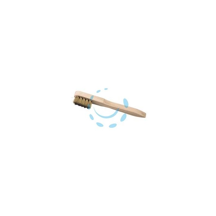 SPAZZOLA PER CANDELE OTTONE MANICO LEGNO 