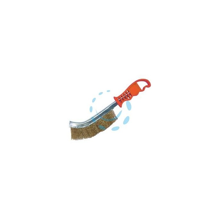 SPAZZOLA IN ACCIAIO OTTONATO TIPO SPID 