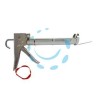  PISTOLA PER SILICONE PROFESSIONALE CROMATA 