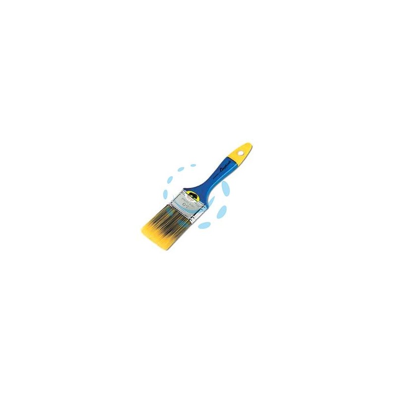 PENNELLESSA SETOLA SINTETICA "KREX" GIALLO/BLU SERIE 331 - mm.40