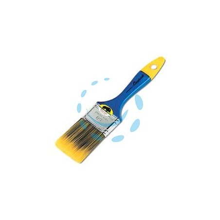PENNELLESSA SETOLA SINTETICA "KREX" GIALLO/BLU SERIE 331 - mm.50