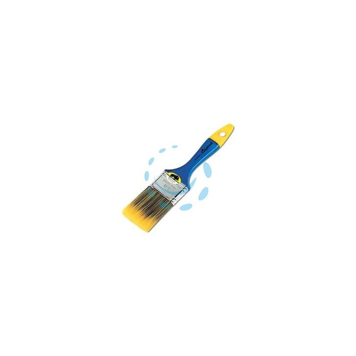 PENNELLESSA SETOLA SINTETICA "KREX" GIALLO/BLU SERIE 331 - mm.50