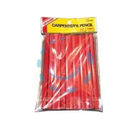 MATITA DA FALEGNAME E MURATORE ROSSA 300x12x7 mm - mina HB -