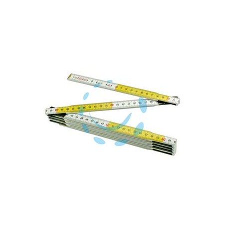 DOPPIOMETRO IN LEGNO BIANCO/GIALLO CE - mt.2