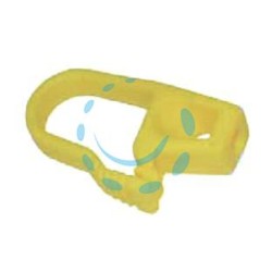 GANCIO SICURFIX IN PVC PER CORDA ELASTICA - mm.15x35x70h.